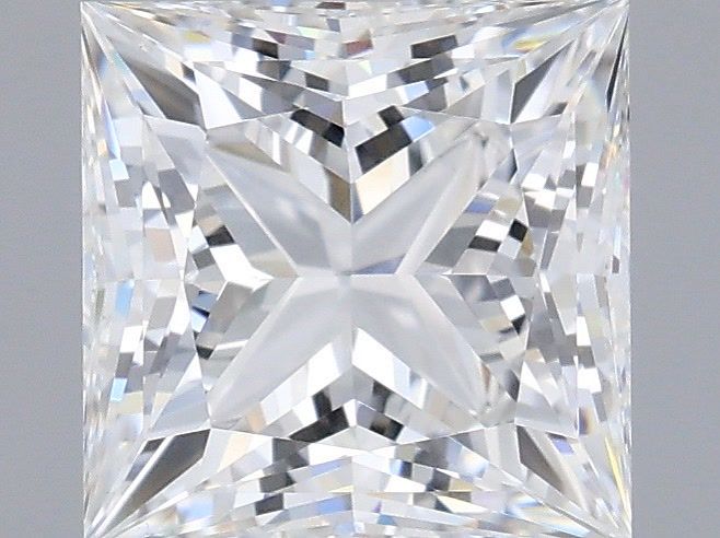 2.09 Carat Princess Shaped, Ideal Cut, E Color, VVS2 Clarity, IGI Certified Lab Grown Diamond