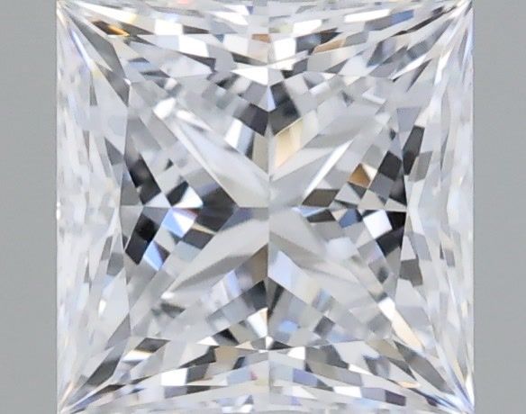 0.98 Carat Princess Shaped, Ideal Cut, D Color, VVS2 Clarity, IGI Certified Lab Grown Diamond