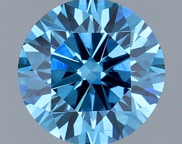 1.49 Carat Round Shaped, Excellent Cut, FANCY BLUE Color, VS1 Clarity, IGI Certified Lab Grown Diamond