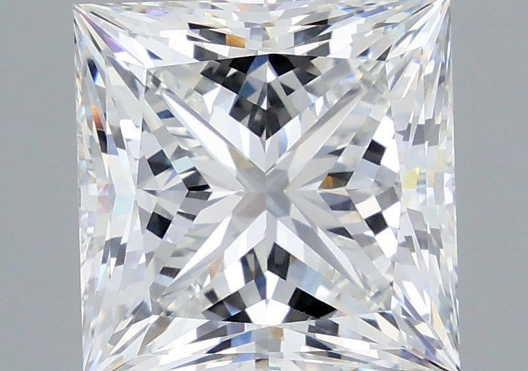 5.01 Carat Princess Shaped, Ideal Cut, E Color, VS1 Clarity, IGI Certified Lab Grown Diamond