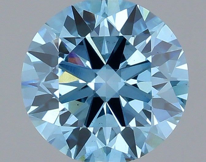 1.99 Carat Round Shaped, Excellent Cut, FANCY BLUE Color, VS2 Clarity, IGI Certified Lab Grown Diamond