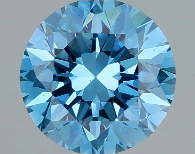 1.61 Carat Round Shaped, Very Good Cut, FANCY BLUE Color, VS1 Clarity, IGI Certified Lab Grown Diamond