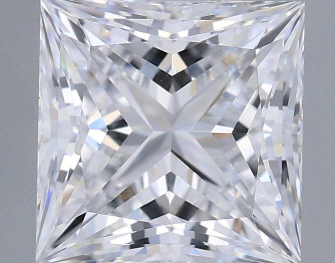 0.95 Carat Princess Shaped, Ideal Cut, D Color, VVS2 Clarity, IGI Certified Lab Grown Diamond