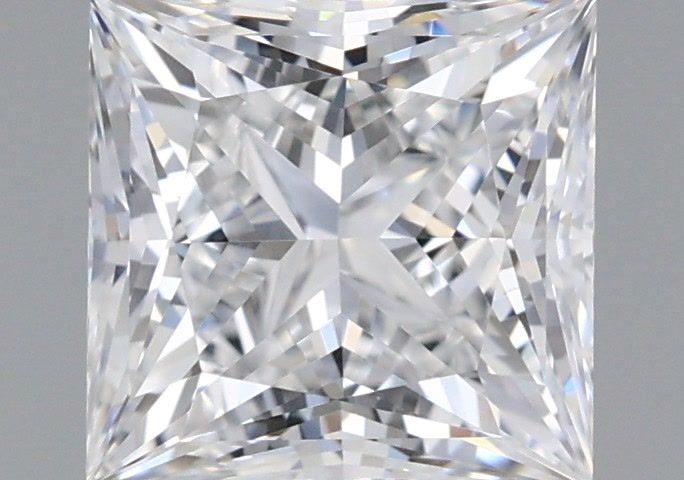 1.24 Carat Princess Shaped, Ideal Cut, D Color, VVS2 Clarity, IGI Certified Lab Grown Diamond