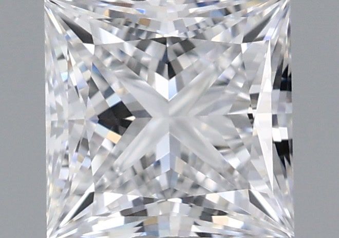 1.06 Carat Princess Shaped, Ideal Cut, D Color, VVS1 Clarity, IGI Certified Lab Grown Diamond