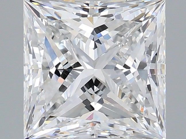 2.50 Carat Princess Shaped, Ideal Cut, E Color, VVS2 Clarity, IGI Certified Lab Grown Diamond