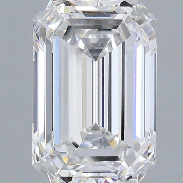 2.02 Carat Emerald Shaped, Ideal Cut, E Color, VVS2 Clarity, IGI Certified Lab Grown Diamond