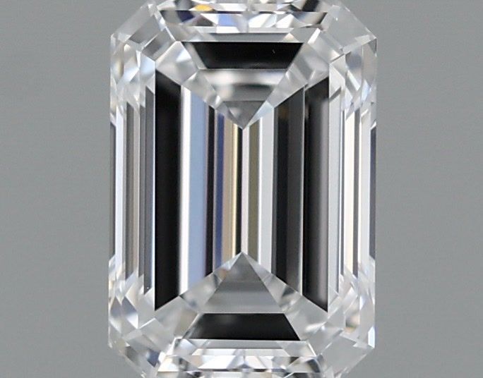 0.91 Carat Emerald Shaped, Ideal Cut, D Color, VVS2 Clarity, IGI Certified Lab Grown Diamond