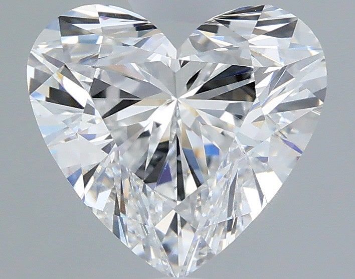 1.48 Carat Heart Shaped, Ideal Cut, D Color, VVS2 Clarity, IGI Certified Lab Grown Diamond