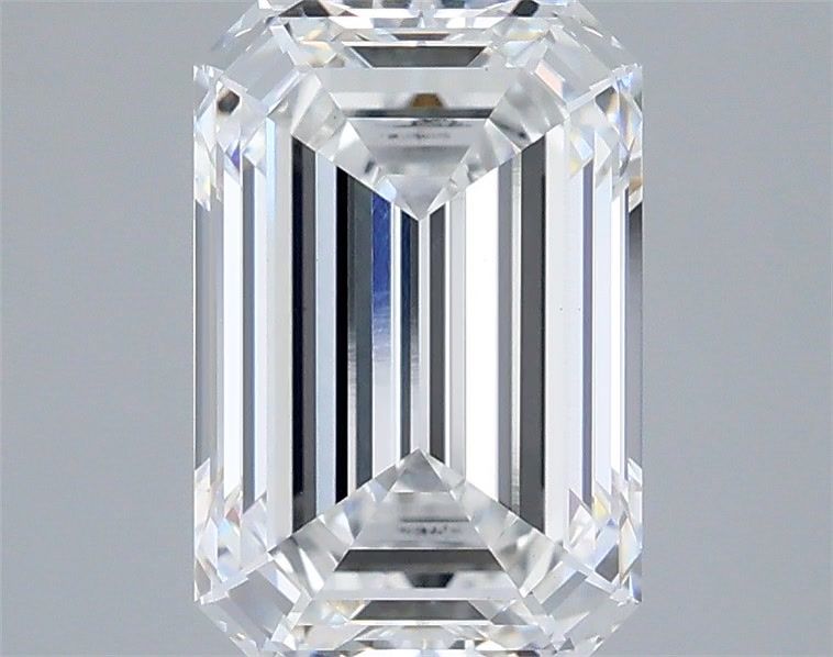 2.60 Carat Emerald Shaped, Ideal Cut, E Color, VVS2 Clarity, IGI Certified Lab Grown Diamond