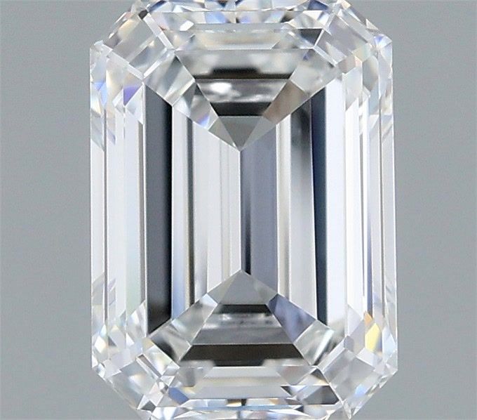 1.54 Carat Emerald Shaped, Ideal Cut, D Color, VVS2 Clarity, IGI Certified Lab Grown Diamond
