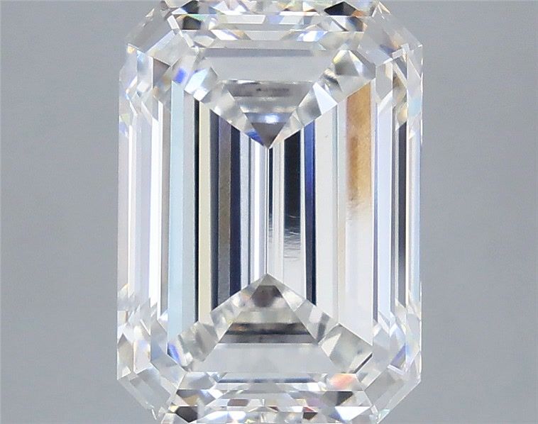 7.26 Carat Emerald Shaped, Very Good Cut, F Color, VVS2 Clarity, IGI Certified Lab Grown Diamond