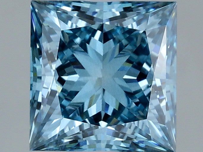 2.04 Carat Princess Shaped, Very Good Cut, FANCY BLUE Color, VS1 Clarity, IGI Certified Lab Grown Diamond