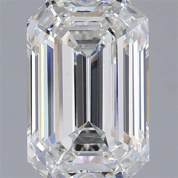 2.59 Carat Emerald Shaped, Excellent Cut, F Color, VVS2 Clarity, IGI Certified Lab Grown Diamond