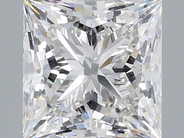 2.54 Carat Princess Shaped, Ideal Cut, G Color, VS1 Clarity, IGI Certified Lab Grown Diamond