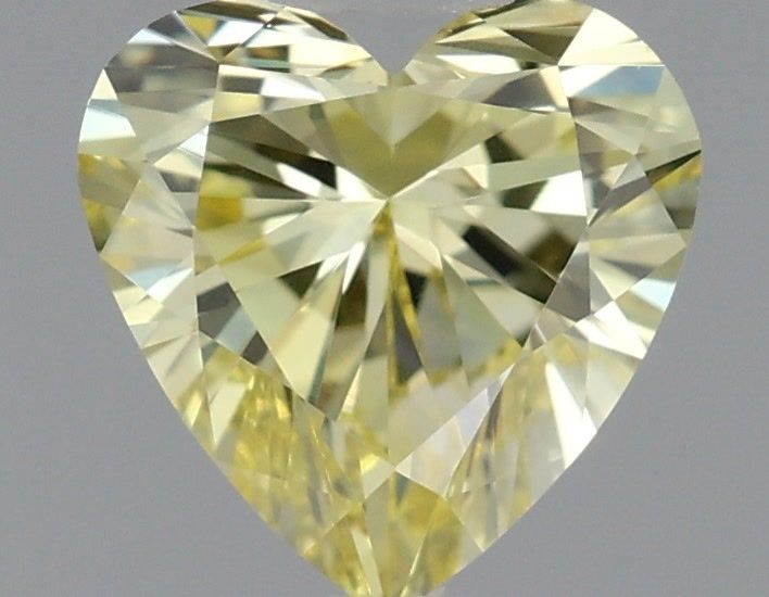 0.52 Carat Heart Shaped, Very Good Cut, FANCY VIVID YELLOW Color, VVS2 Clarity, IGI Certified Lab Grown Diamond