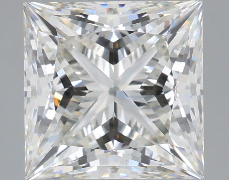 3.10 Carat Princess Shaped, Ideal Cut, H Color, VS1 Clarity, IGI Certified Lab Grown Diamond