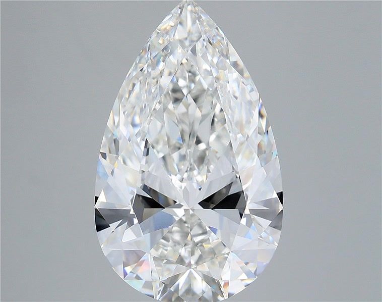 7.02 Carat Pear Shaped, Very Good Cut, F Color, VVS2 Clarity, IGI Certified Lab Grown Diamond