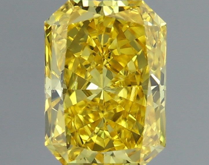 1.00 Carat Radiant Shaped, Very Good Cut, FANCY VIVID YELLOW Color, SI1 Clarity, IGI Certified Lab Grown Diamond