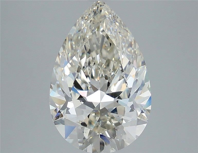 4.09 Carat Pear Shaped, Ideal Cut, I Color, VVS2 Clarity, IGI Certified Lab Grown Diamond