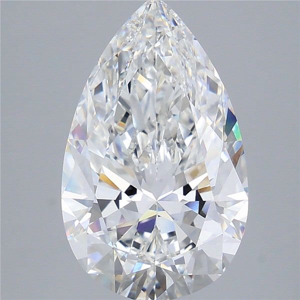 5.08 Carat Pear Shaped, Ideal Cut, F Color, VS1 Clarity, IGI Certified Lab Grown Diamond