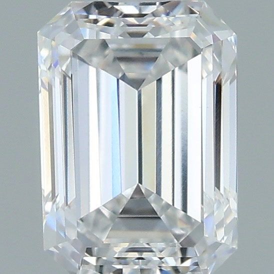 0.68 Carat Emerald Shaped, Ideal Cut, D Color, VS1 Clarity, IGI Certified Lab Grown Diamond