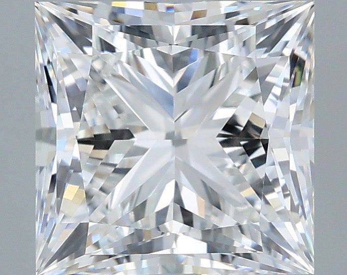 3.40 Carat Princess Shaped, Very Good Cut, E Color, VVS2 Clarity, IGI Certified Lab Grown Diamond