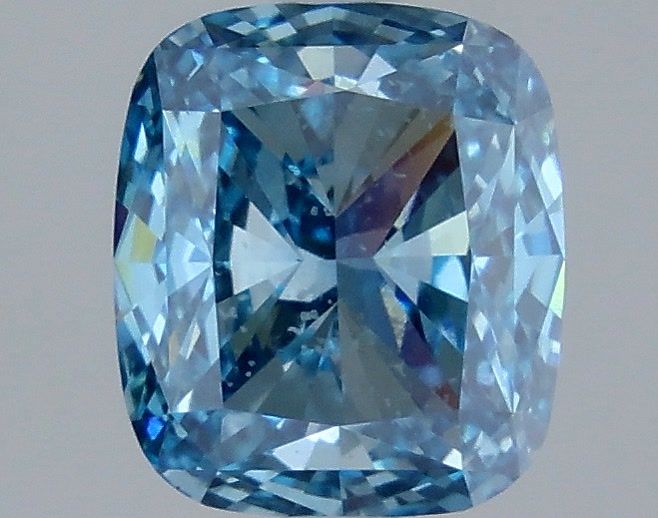 3.23 Carat Cushion Shaped, Very Good Cut, FANCY BLUE Color, VS1 Clarity, IGI Certified Lab Grown Diamond