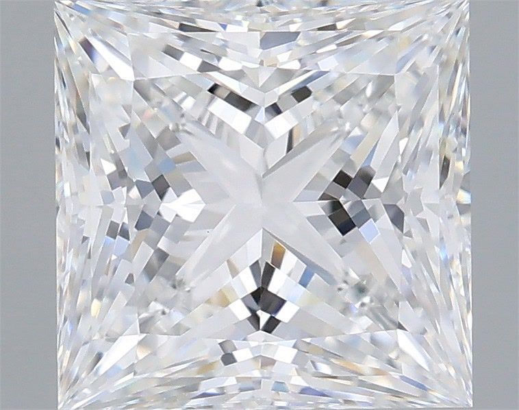 2.04 Carat Princess Shaped, Ideal Cut, D Color, VS1 Clarity, IGI Certified Lab Grown Diamond
