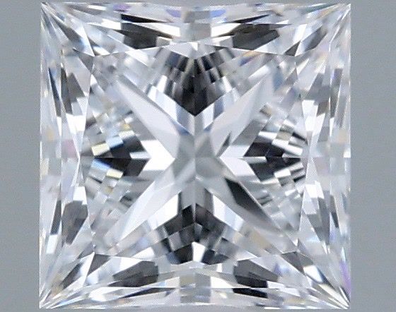 1.21 Carat Princess Shaped, Ideal Cut, D Color, VS1 Clarity, IGI Certified Lab Grown Diamond