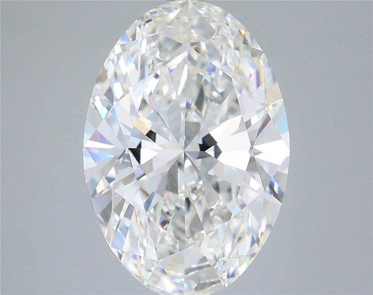 4.10 Carat Oval Shaped, Ideal Cut, F Color, VVS2 Clarity, IGI Certified Lab Grown Diamond
