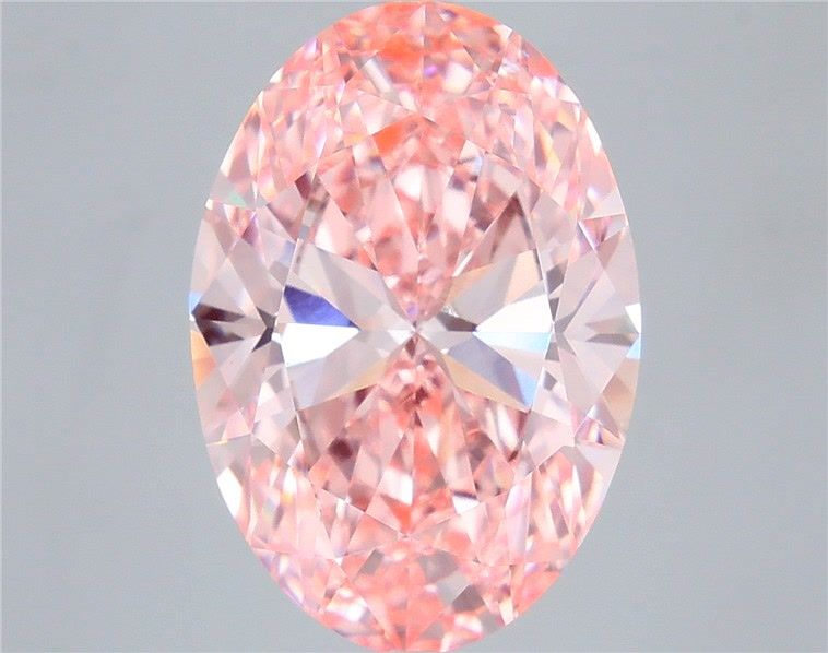 10.04 Carat Oval Shaped, Very Good Cut, FANCY VIVID PINK Color, VVS2 Clarity, IGI Certified Lab Grown Diamond