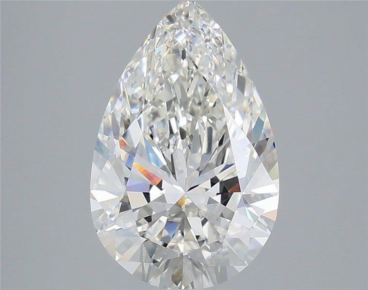 4.06 Carat Pear Shaped, Ideal Cut, H Color, VS1 Clarity, IGI Certified Lab Grown Diamond