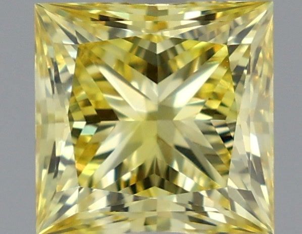 1.08 Carat Princess Shaped, Very Good Cut, FANCY VIVID YELLOW Color, VVS2 Clarity, IGI Certified Lab Grown Diamond