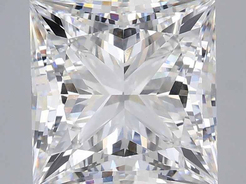 4.52 Carat Princess Shaped, Very Good Cut, E Color, VVS2 Clarity, IGI Certified Lab Grown Diamond