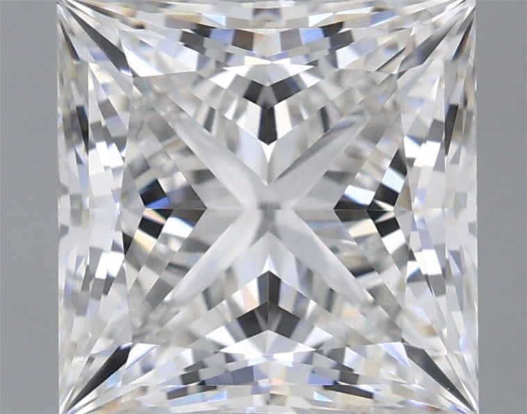 2.09 Carat Princess Shaped, Ideal Cut, F Color, VVS2 Clarity, IGI Certified Lab Grown Diamond