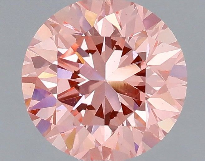 1.24 Carat Round Shaped, Good Cut, FANCY VIVID PINK Color, VS2 Clarity, IGI Certified Lab Grown Diamond