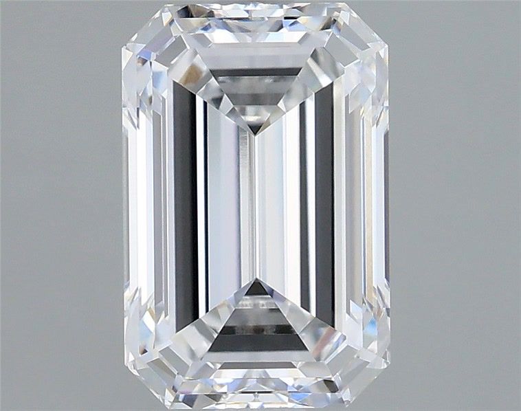 2.52 Carat Emerald Shaped, Ideal Cut, D Color, VVS1 Clarity, IGI Certified Lab Grown Diamond
