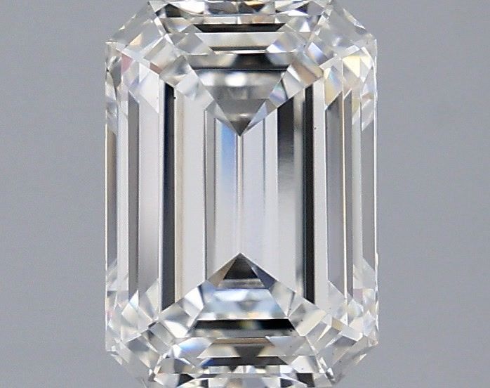 2.08 Carat Emerald Shaped, Ideal Cut, F Color, VS2 Clarity, IGI Certified Lab Grown Diamond