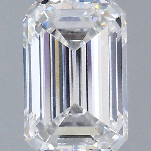 1.60 Carat Emerald Shaped, Ideal Cut, D Color, VVS2 Clarity, IGI Certified Lab Grown Diamond