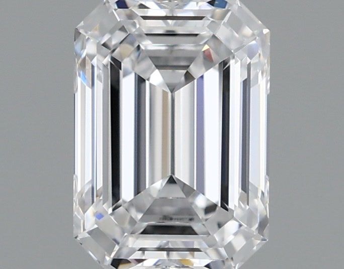 1.54 Carat Emerald Shaped, Ideal Cut, D Color, VVS1 Clarity, IGI Certified Lab Grown Diamond