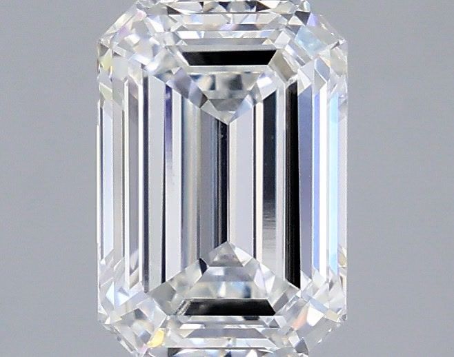 2.09 Carat Emerald Shaped, Ideal Cut, E Color, VVS2 Clarity, IGI Certified Lab Grown Diamond