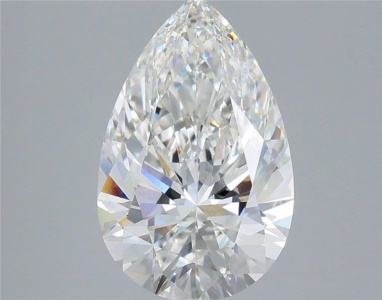 4.08 Carat Pear Shaped, Very Good Cut, F Color, VVS2 Clarity, IGI Certified Lab Grown Diamond