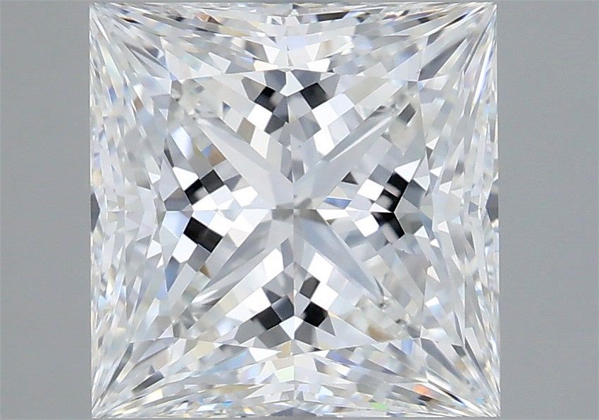 3.20 Carat Princess Shaped, Ideal Cut, F Color, VVS2 Clarity, IGI Certified Lab Grown Diamond
