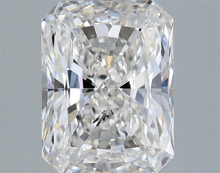 2.54 Carat Radiant Shaped, Ideal Cut, F Color, VS1 Clarity, IGI Certified Lab Grown Diamond