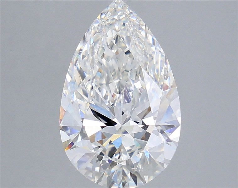4.08 Carat Pear Shaped, Very Good Cut, F Color, VVS2 Clarity, IGI Certified Lab Grown Diamond