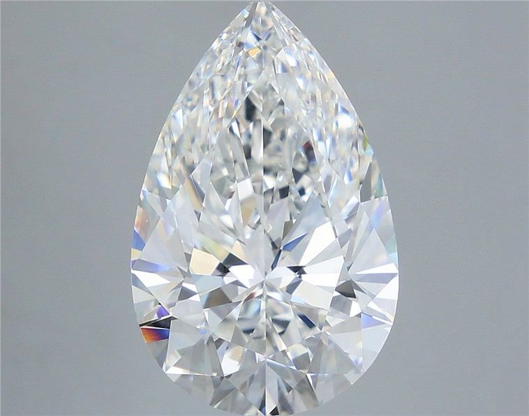 7.03 Carat Pear Shaped, Very Good Cut, F Color, VVS2 Clarity, IGI Certified Lab Grown Diamond