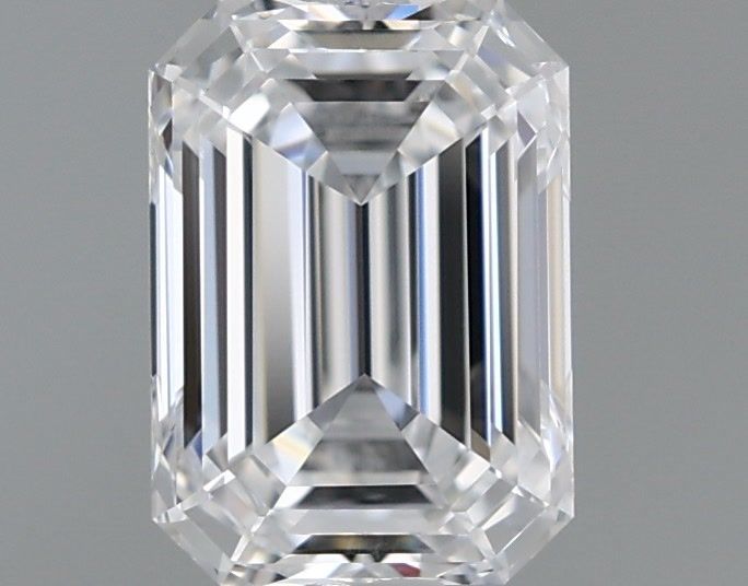 0.71 Carat Emerald Shaped, Ideal Cut, D Color, VVS1 Clarity, IGI Certified Lab Grown Diamond