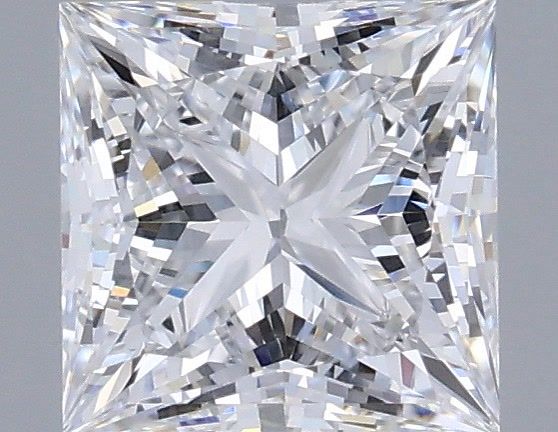 1.04 Carat Princess Shaped, Ideal Cut, D Color, VVS2 Clarity, IGI Certified Lab Grown Diamond