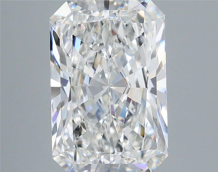 5.06 Carat Radiant Shaped, Ideal Cut, F Color, VVS2 Clarity, IGI Certified Lab Grown Diamond